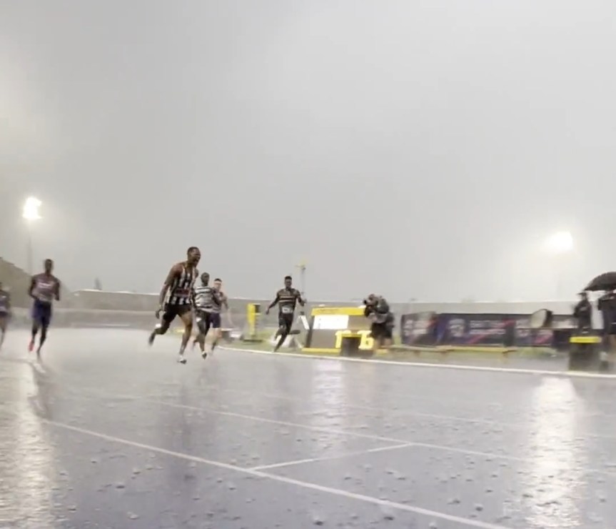 Unyielding Triumph: Zharnel Hughes Conquers Adverse Weather to Secure&nbsp;Victory